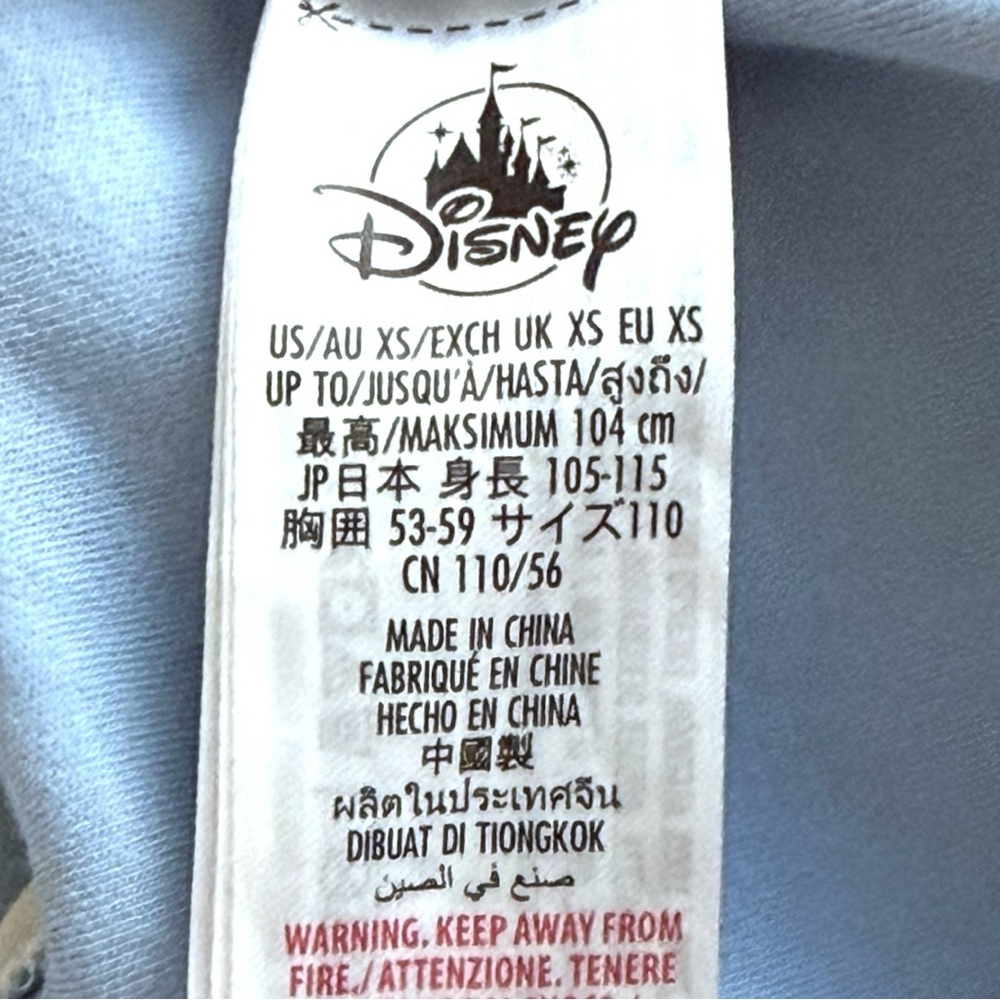 Disney Original Mickey Mouse Rugby Shirt Blue Cream Size XS 110 - Picture 9 of 9